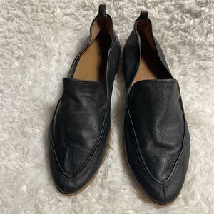 Susina soft Black Leather slip on Loafers shoes almond toe size 13M